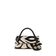 Lang Crossbody Veske Svart/Hvit Zebra