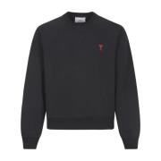 Herre Sweatshirt med Hjerte Logo - Svart