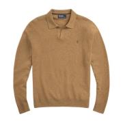 Latte Brown Wool Johnny-Collar Jumper