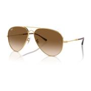 Klassiske Aviator Solbriller Lysbrun Gradient