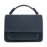 Blå Denim Crossbody Veske