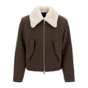 Shearling Krage Boxy Jakke