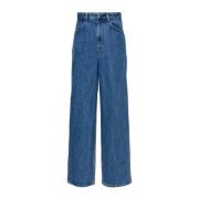 Marmorvasket Denim Wide Leg Jeans