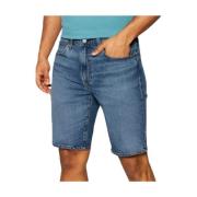 Blå Denim Shorts Regular Fit Bermuda