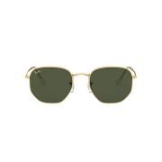 Rb3548 Solbriller Hexagonal Legend Gold Polarized