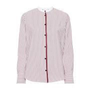 Vertikal Stripe Skjorte Rosa Multifarge