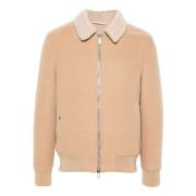 Beige Ull Shearling Jakke