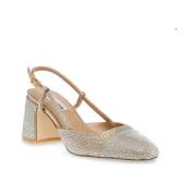 Champagne Zeina-R Pumps med glitrende smykkestener