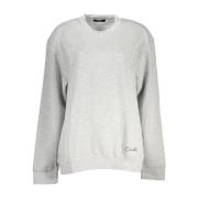 Grå Brodert Sweatshirt