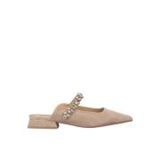 Smykket spiss flat mule