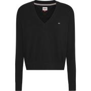 Essential V-Neck Sweater Svart