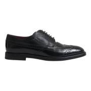 Svarte Lr Oxford Wingtip Formelle Sko