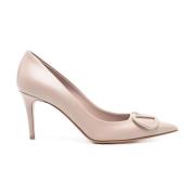 Elegant Svart Skinn Pumps