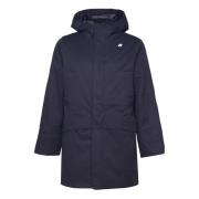 Navy Trench Coat med hette