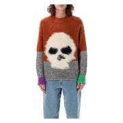 Brun Strikkevarer Skull Sweater Aw24