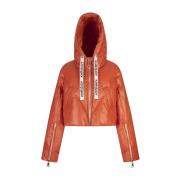 Oransje Shorty Cropped Down Jacket