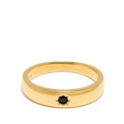 Black CZ Band Ring