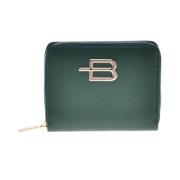 Wallet in green saffiano