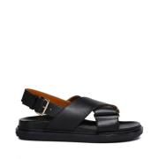 Svart Kryss Sandal