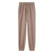 Beige Joggers med Unik Tekstur