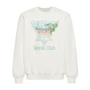 Hvit Tennis Club Sweatshirt