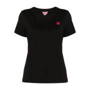 Blomster Patch Jersey T-skjorte