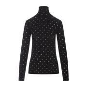 Svart Krystall Turtleneck