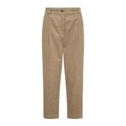 Corduroy Frontfold Bukser Tannin