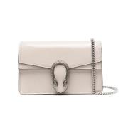 Taupe Crossbody Veske med Tigerhode