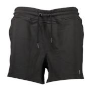 Sporty Svarte Dame Shorts med Elastisk Midje