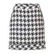 Klassisk Houndstooth Oppgradering Mini Skjørt