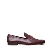 Rød Lær Double T Slip-On Flats