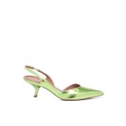 Aprikos Reflex Print Skinn Slingback Sandaler