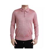 Herre Krage Pullover Genser Rosa