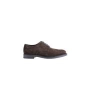 Brun Semsket Lær Derby Brogues