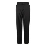 Elegant Sateen Pant i Pitch Black