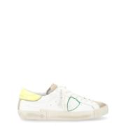 Fluorescerende gul skinn sneaker Paris X