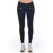 Elegant Biker Stretch Denim Jeans