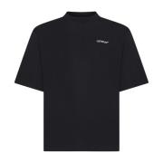 Sort Skater-Fit T-skjorte med Logo Print