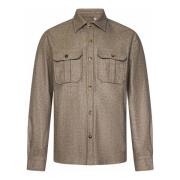 Beige Ullblandet Overshirt Aw24