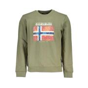 Grønn Fleece Stilig Sweatshirt