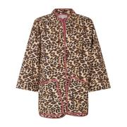 Leopard Print Oversized Jakke