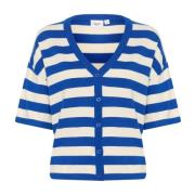 Stripete Cardigan Surf Blue