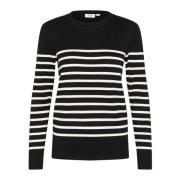 Stripete Pullover Genser Svart Mila Stripe