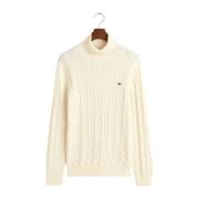 Stilig Cotton Cable Turtle Neck Sweater