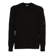 Sort Lamull Crew Neck Genser