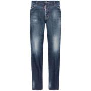 Blå Distressed Denim Jeans