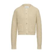 Beige Strikket Cardigan