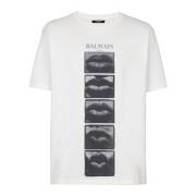 T-skjorte med vintage Balain Lips print