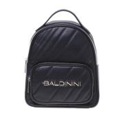 Backpack in black quilted leather